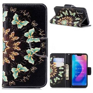 Circle Butterflies Leather Wallet Case for Xiaomi Mi A2 Lite (Redmi 6 Pro)