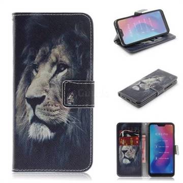 Lion Face PU Leather Wallet Case for Xiaomi Mi A2 Lite (Redmi 6 Pro)
