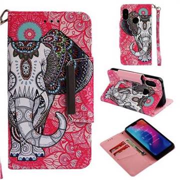 Totem Jumbo Big Metal Buckle PU Leather Wallet Phone Case for Xiaomi Mi A2 Lite (Redmi 6 Pro)