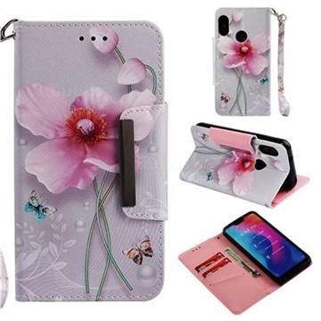 Pearl Flower Big Metal Buckle PU Leather Wallet Phone Case for Xiaomi Mi A2 Lite (Redmi 6 Pro)