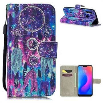 Star Wind Chimes 3D Painted Leather Wallet Phone Case for Xiaomi Mi A2 Lite (Redmi 6 Pro)