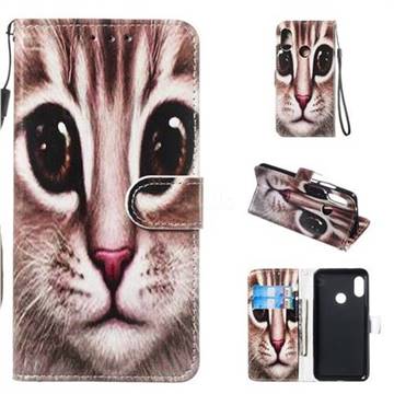 Coffe Cat Smooth Leather Phone Wallet Case for Xiaomi Mi A2 Lite (Redmi 6 Pro)