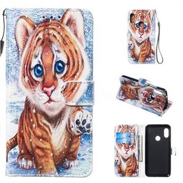 Baby Tiger Smooth Leather Phone Wallet Case for Xiaomi Mi A2 Lite (Redmi 6 Pro)