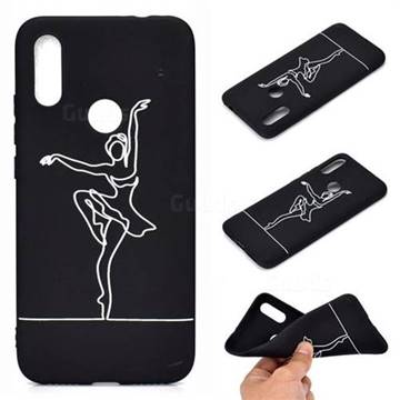 Dancer Chalk Drawing Matte Black TPU Phone Cover for Mi Xiaomi Redmi 7