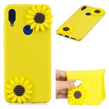 Yellow Sunflower Soft 3D Silicone Case for Mi Xiaomi Redmi 7