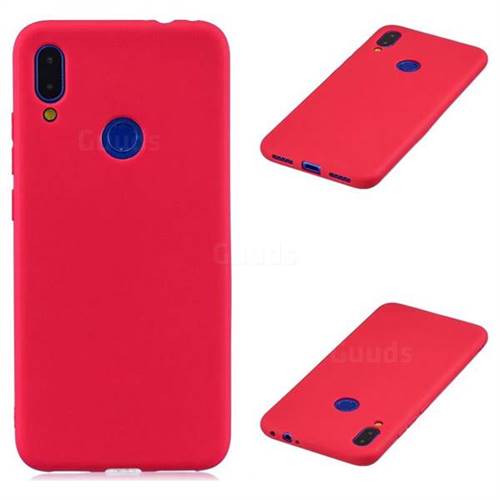 Candy Soft Silicone Protective Phone Case for Mi Xiaomi Redmi 7 - Red