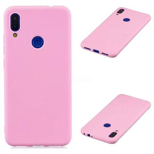 Candy Soft Silicone Protective Phone Case for Mi Xiaomi Redmi 7 - Dark Pink