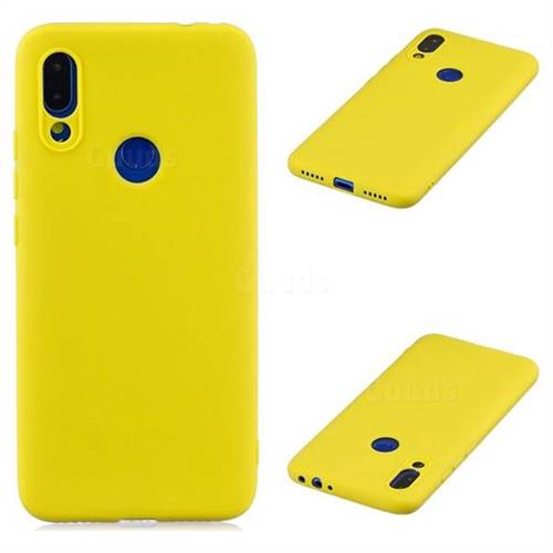 Candy Soft Silicone Protective Phone Case for Mi Xiaomi Redmi 7 - Yellow