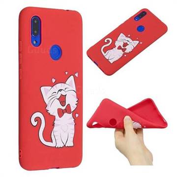 Happy Bow Cat Anti-fall Frosted Relief Soft TPU Back Cover for Mi Xiaomi Redmi 7
