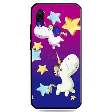 Pony 3D Embossed Relief Black TPU Cell Phone Back Cover for Mi Xiaomi Redmi 7