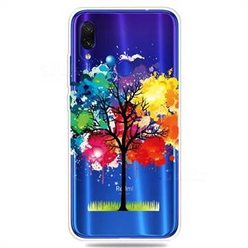 Oil Painting Tree Clear Varnish Soft Phone Back Cover for Mi Xiaomi Redmi 7