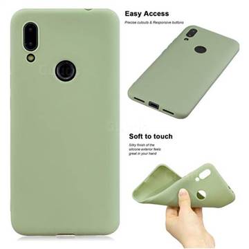 Soft Matte Silicone Phone Cover for Mi Xiaomi Redmi 7 - Bean Green