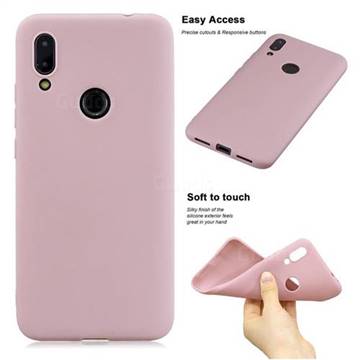 Soft Matte Silicone Phone Cover for Mi Xiaomi Redmi 7 - Lotus Color