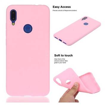 Soft Matte Silicone Phone Cover for Mi Xiaomi Redmi 7 - Rose Red