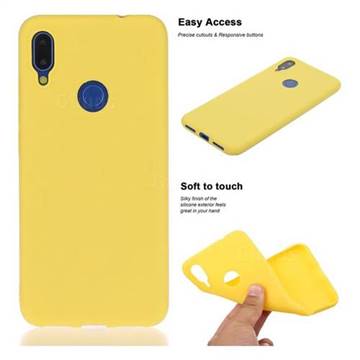Soft Matte Silicone Phone Cover for Mi Xiaomi Redmi 7 - Yellow