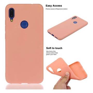 Soft Matte Silicone Phone Cover for Mi Xiaomi Redmi 7 - Coral Orange