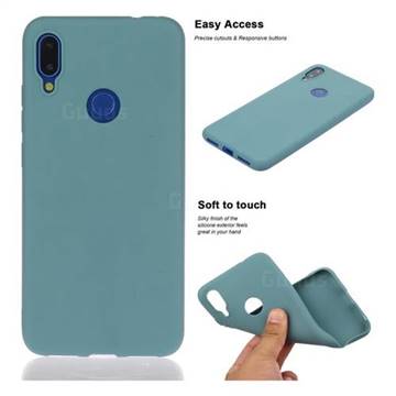 Soft Matte Silicone Phone Cover for Mi Xiaomi Redmi 7 - Lake Blue