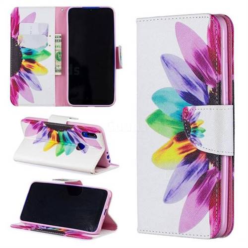 Seven-color Flowers Leather Wallet Case for Mi Xiaomi Redmi 7