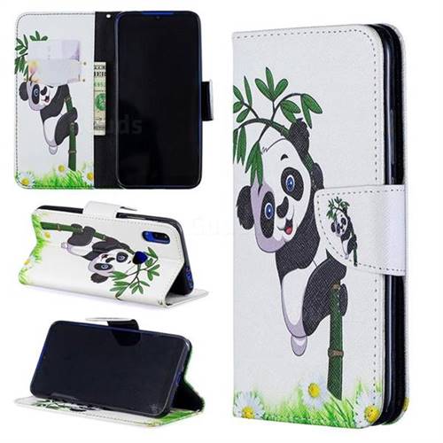 Bamboo Panda Leather Wallet Case for Mi Xiaomi Redmi 7