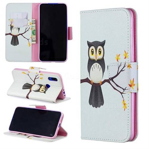 Owl on Tree Leather Wallet Case for Mi Xiaomi Redmi 7