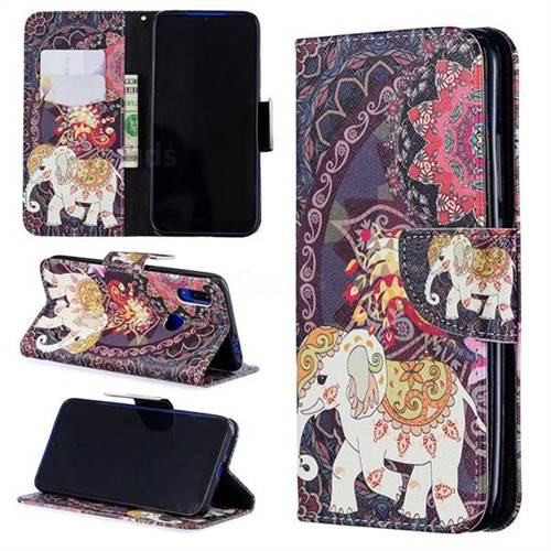 Totem Flower Elephant Leather Wallet Case for Mi Xiaomi Redmi 7