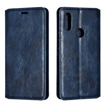 Retro Slim Magnetic Crazy Horse PU Leather Wallet Case for Mi Xiaomi Redmi 7 - Blue