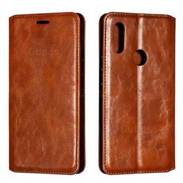 Retro Slim Magnetic Crazy Horse PU Leather Wallet Case for Mi Xiaomi Redmi 7 - Brown