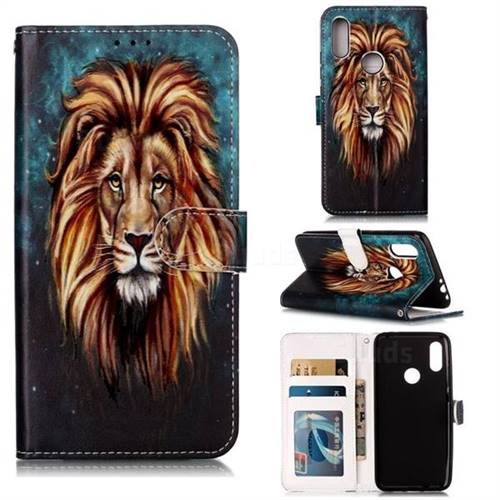 Ice Lion 3D Relief Oil PU Leather Wallet Case for Mi Xiaomi Redmi 7