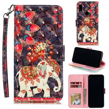 Phoenix Elephant 3D Painted Leather Phone Wallet Case for Mi Xiaomi Redmi 7