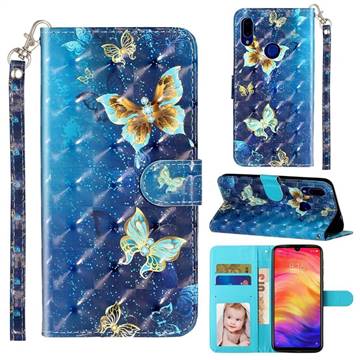 Rankine Butterfly 3D Leather Phone Holster Wallet Case for Mi Xiaomi Redmi 7