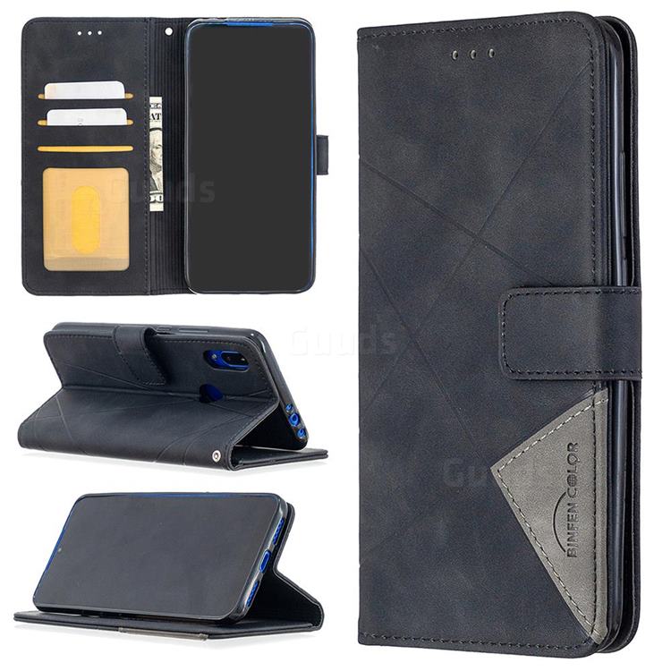 Binfen Color BF05 Prismatic Slim Wallet Flip Cover for Mi Xiaomi Redmi 7 - Black