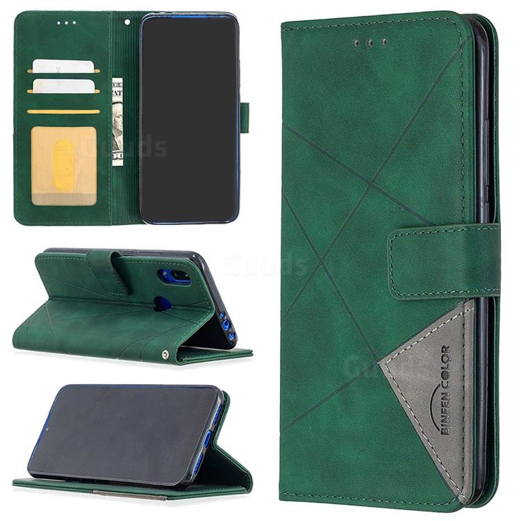 Binfen Color BF05 Prismatic Slim Wallet Flip Cover for Mi Xiaomi Redmi 7 - Green
