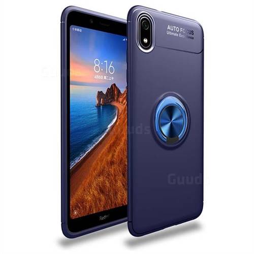 Auto Focus Invisible Ring Holder Soft Phone Case for Mi Xiaomi Redmi 7A - Blue