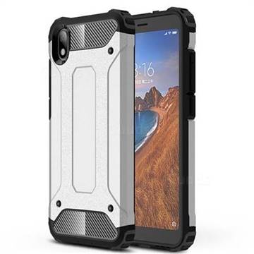 King Kong Armor Premium Shockproof Dual Layer Rugged Hard Cover for Mi Xiaomi Redmi 7A - White