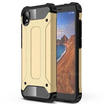 King Kong Armor Premium Shockproof Dual Layer Rugged Hard Cover for Mi Xiaomi Redmi 7A - Champagne Gold