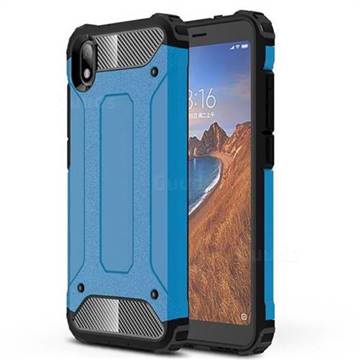 King Kong Armor Premium Shockproof Dual Layer Rugged Hard Cover for Mi Xiaomi Redmi 7A - Sky Blue