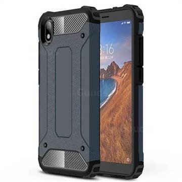 King Kong Armor Premium Shockproof Dual Layer Rugged Hard Cover for Mi Xiaomi Redmi 7A - Navy