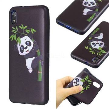 Bamboo Panda 3D Embossed Relief Black Soft Back Cover for Mi Xiaomi Redmi 7A