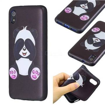Lovely Panda 3D Embossed Relief Black Soft Back Cover for Mi Xiaomi Redmi 7A