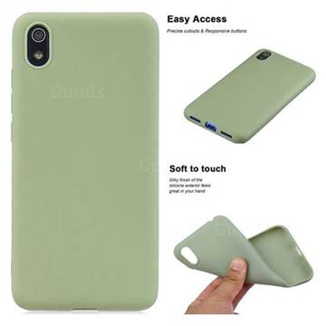 Soft Matte Silicone Phone Cover for Mi Xiaomi Redmi 7A - Bean Green