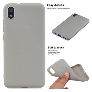 Soft Matte Silicone Phone Cover for Mi Xiaomi Redmi 7A - Gray