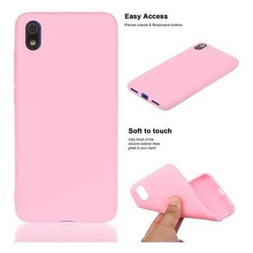 Soft Matte Silicone Phone Cover for Mi Xiaomi Redmi 7A - Rose Red