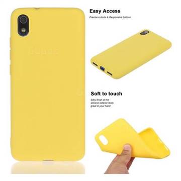 Soft Matte Silicone Phone Cover for Mi Xiaomi Redmi 7A - Yellow