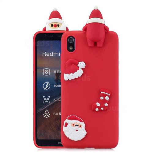 Red Santa Claus Christmas Xmax Soft 3D Silicone Case for Mi Xiaomi Redmi 7A