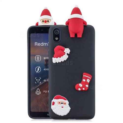 Black Santa Claus Christmas Xmax Soft 3D Silicone Case for Mi Xiaomi Redmi 7A
