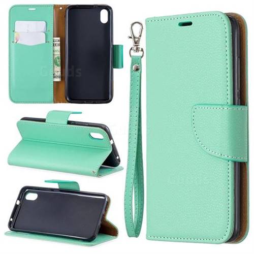 Classic Luxury Litchi Leather Phone Wallet Case for Mi Xiaomi Redmi 7A - Green