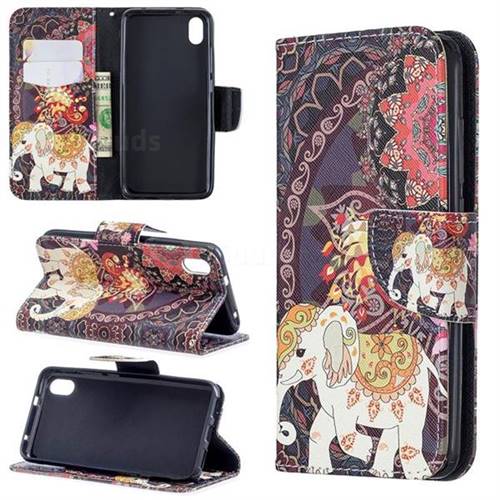 Totem Flower Elephant Leather Wallet Case for Mi Xiaomi Redmi 7A