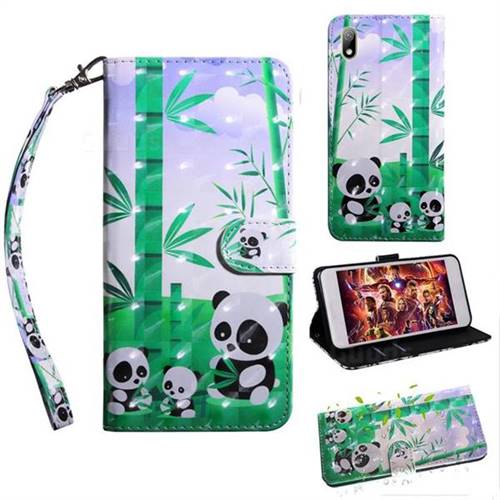 Eating Bamboo Pandas 3D Painted Leather Wallet Case for Mi Xiaomi Redmi 7A