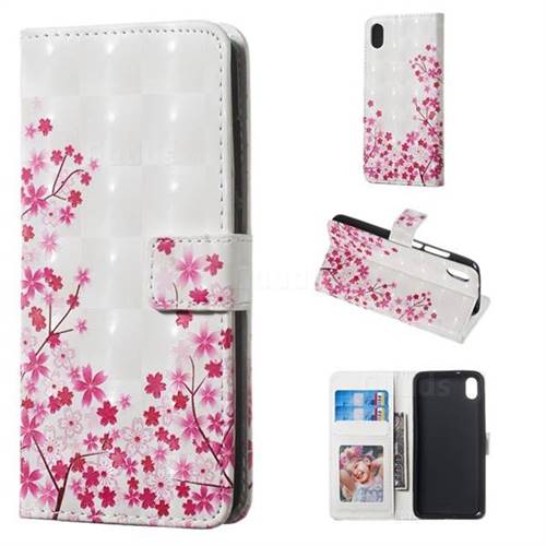 Cherry Blossom 3D Painted Leather Phone Wallet Case for Mi Xiaomi Redmi 7A