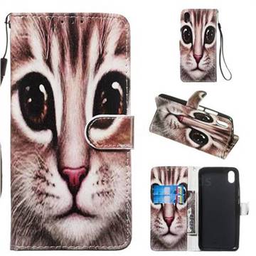Coffe Cat Smooth Leather Phone Wallet Case for Mi Xiaomi Redmi 7A